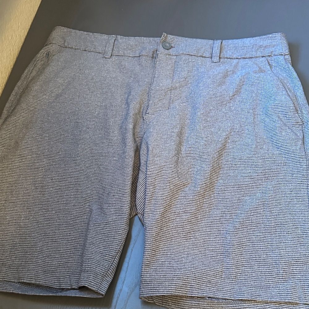 Classic Gray Striped Men's Shorts
